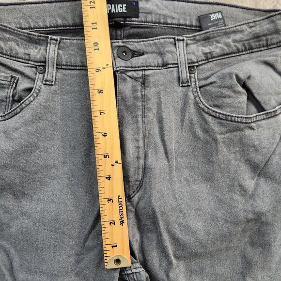 Mens Paige Federal size 36x33 Dark Grey Cotton Blend Stretch Pants - Picture 7 of 10